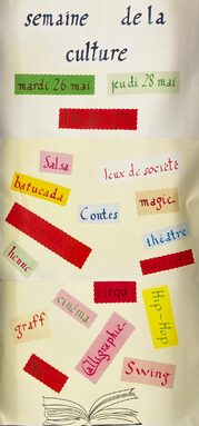 Affiche réalisée dans le cadre de l'atelier calligraphie du collège
